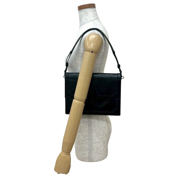 YVES SAINT LAURENT Vintage Black Leather Shoulder Bag - Picture 2 of 10